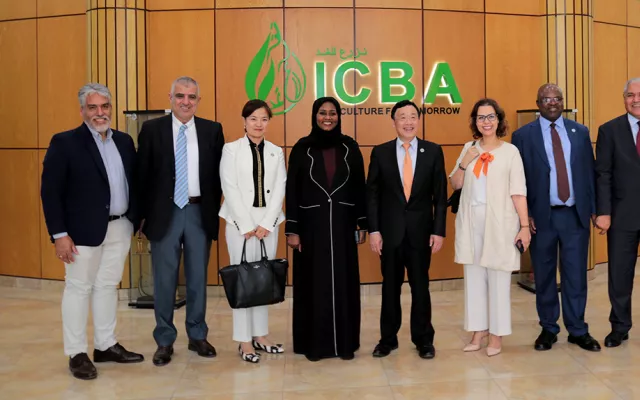 FAO Director-General QU Dongyu visits ICBA as the UAE gears up to host COP28.