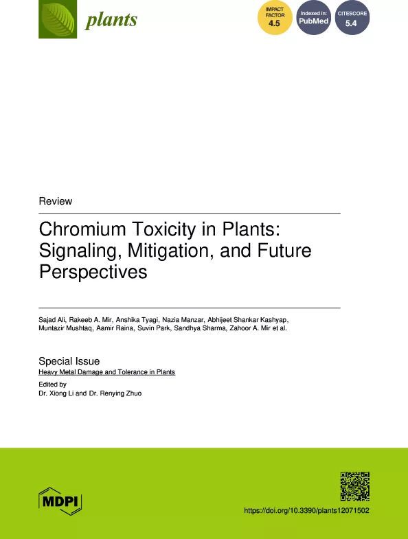 Chromium Toxicity In Plants Signaling Mitigation And Future   Plants 12 01502 With Cover 1 .webp